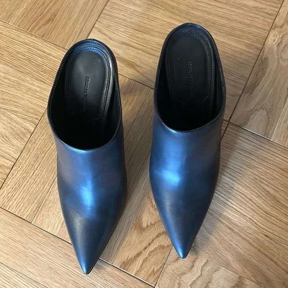 Scanlan Theodore | Shoes | Scanlan Theodore Black Leather Heels With Lucite  Heels Never Worn | Poshmark
